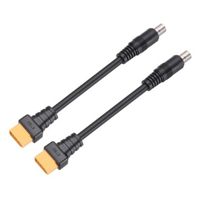 2 Pcs XT60 to DC8020 Adapter Cable, 20A XT60 Male to DC8020 Male