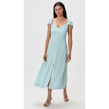 Quince Lightweight Crepe Flutter Sleeve V-neck Midi Dress XL New with Tags#116