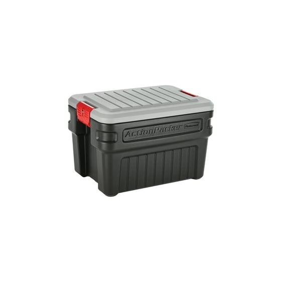 Rubbermaid 24 Gallon ActionPacker Storage Bin, Heavy Duty, Lockable, Black, Incl