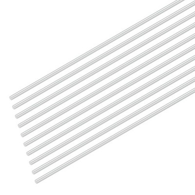 M METERXITY 16-Pack Round Aluminum Rod, 2mm (1/12'') Dia x 200mm, Silver 
