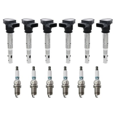 Eldor 6 Ignition Coils Denso Iridium TT Spark Plugs Kit for Audi Q5 3.2L V6 09