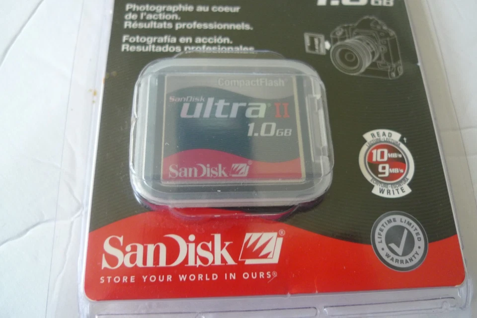 Brand NEW Sandisk Ultra II 1.0GB CompactFlash type I memory card SDCFH-1024-901 - Image 2 of 4
