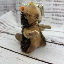 Steiff Collectible Animal Beaver Nagy 11 cm Vintage Mohair With Tag READ