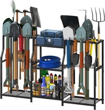 Garden Tool Organizer, Heavy Duty Yard Tool Tower Rack for Garage Organization