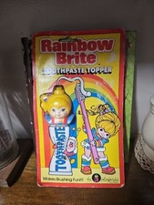 VINTAGE 1983 RAINBOW BRITE TOOTHPASTE TOPPER BY COLORFORMS NEW SEALED