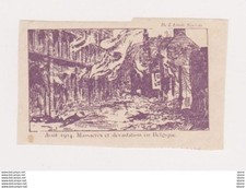 Vignette militaire patriotique - Etoile Noeliste - Août 1914 - Massacre et dévas