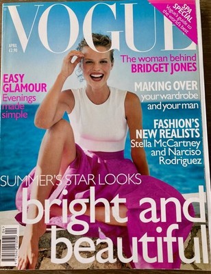 BRITISH VOGUE April 1998 . Cover Eva Herzigova / Pamela Hanson