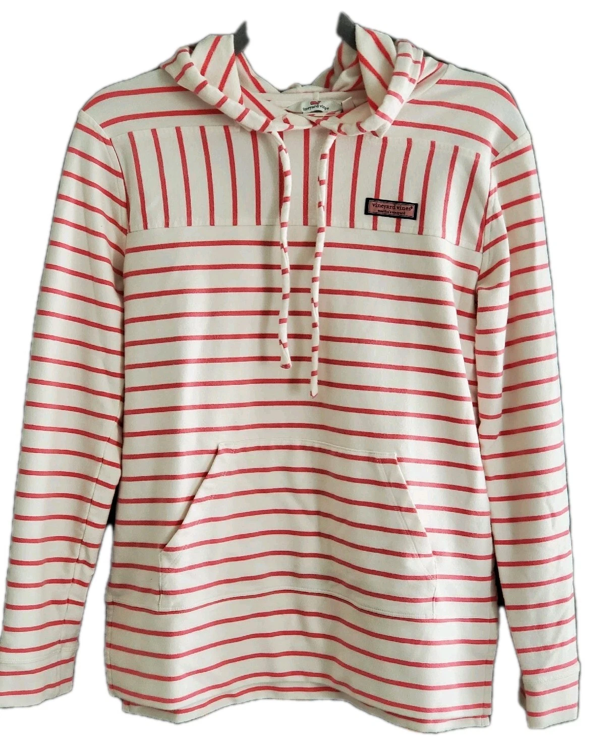 OFF WHITE Felpa con cappuccio relaxed Vineyard Vines camicia di pecora 2K001196 avorio corallo donna taglia XS