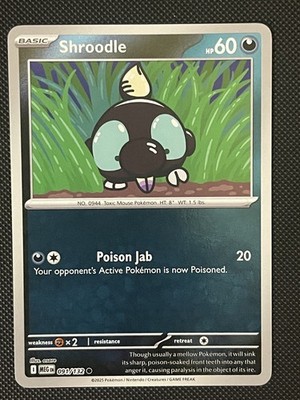 Pokémon - Shroodle - MEG 091/132 - Reverse Holo - English - Near Mint