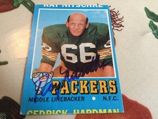 1971 Topps Ray Nitschke Autographed Football Card Green Bay Packers (d.98) #133
