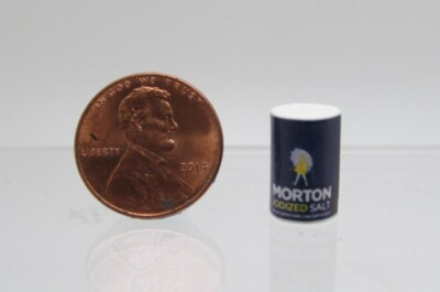 #ad Dollhouse Miniature Replica Carton of Morton Iodized Salt G173 $2.69