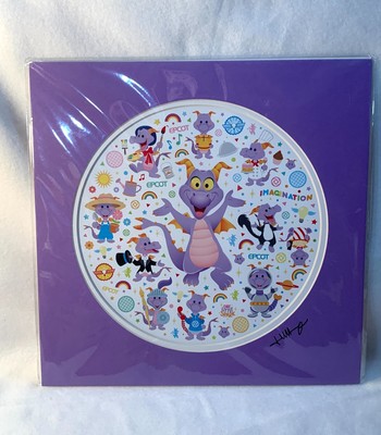 Disney Jerrod Maruyama Figment Spark of Imagination Print Signed New 14 x 14