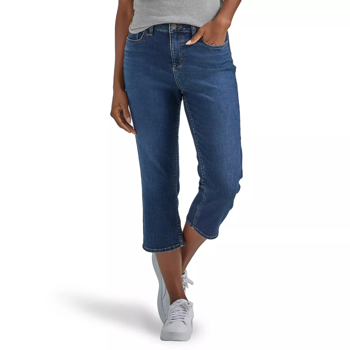 Lee mid rise best sale capri