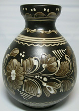 Ungarische Majolika gro&szlig;e Slipware Steinzeug Vase um 1950. Top Zustand Selten