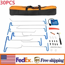 30pcs B Style Push Rods Spring Kit Car Paintless Dent Repair Hail Removal Tool