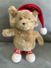Vintage Christmas Mouse Plush Sneakers 1988 Dayton Hudson 12 X 9"