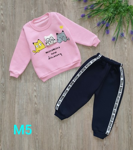 ‼️SALE‼️Kinder Mädchen Thermo Jogginganzug Pullover Hosen Jogger Katze Hase - Bild 8 von 17