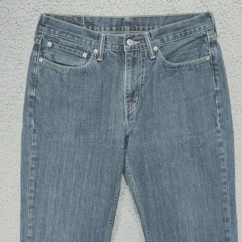 Levi's 514 Jeans 34x31 Dunkelblau Denim 100% Baumwolle Gerades Bein Red Tab Original - Bild 2 von 13
