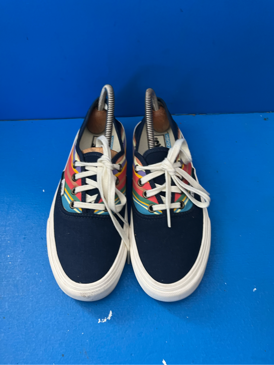 Vans Women\'s Authentic Sf Retro Stripes Dress Blues Canvas shoes Size 6 NIB Vans Women main image 3