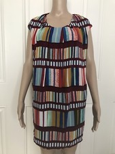 Anthropologie MAEVE Dress Geometric Print Womens 4 Cap Sleeve Shift Mini