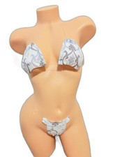 Cream Exotic Two Piece Dancer Bikini Dancewear Costume