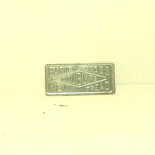 Vintage Rare Barney Gross Doublelife New Tread Tire Metal Tag 1 1/8"x 3" Z19