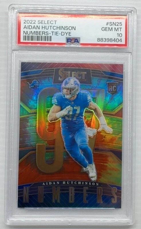 Aidan Hutchinson Panini Select Select Numbers #SN25 Tie-Dye