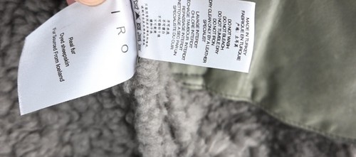 IRO Paris "Barrett" Shearling Jacket in smoke size EU34/XS/UK8-10 - Picture 20 of 20