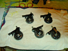 Lot de 5 roulettes pivotantes en caoutchouc pour chaise de bureau de remplacement résistantes 3 pouces