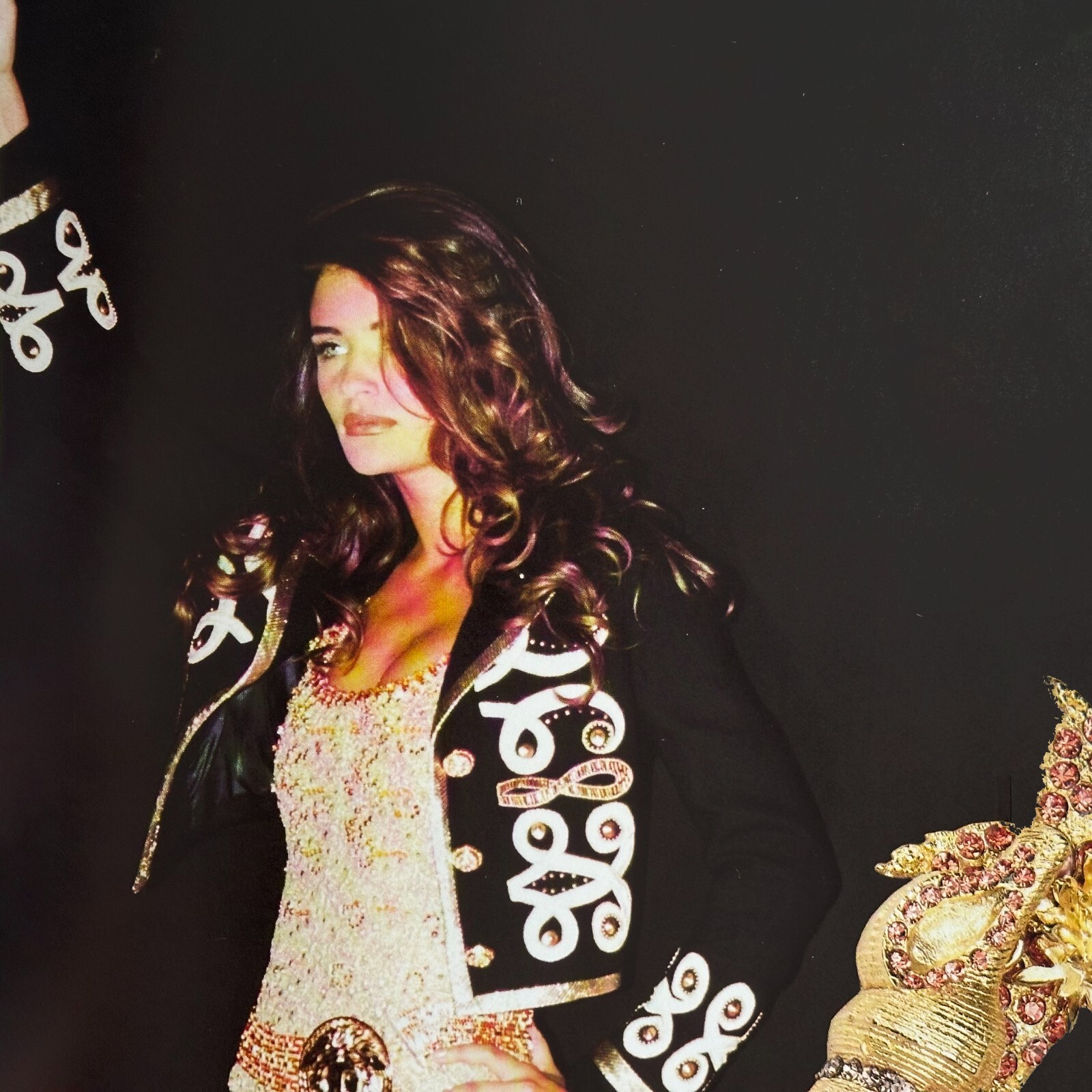 GIANNI VERSACE Jacket Baroque Metallic Applique & Gold Studded size 38 from 1992 image 4