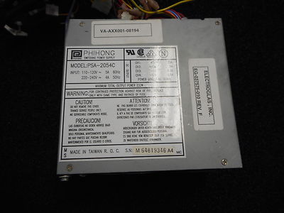 PHIHONG PSA-2054C ELECTROGLAS EG-037575-010 REV. F 232WATT POWER SUPPLY 