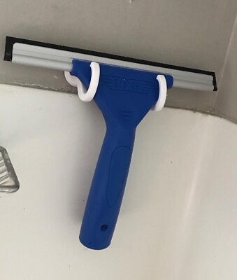 8-Inch All Purpose Window Squeegee with Lifetime Silicone Rubber Blade, Blue New