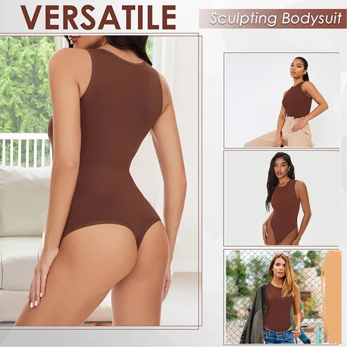 Women Seamless Body Shaper Tummy Control Slimming Shapewear Bodysuit Leotard - Picture 3 of 28