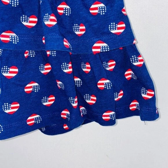 Falda corta Jumping Beans niñas bandera americana corazones 6 Foto 2 de 4