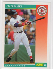 Ellie Burks 1992 Score Baseball Base Common #270 Boston Red Sox