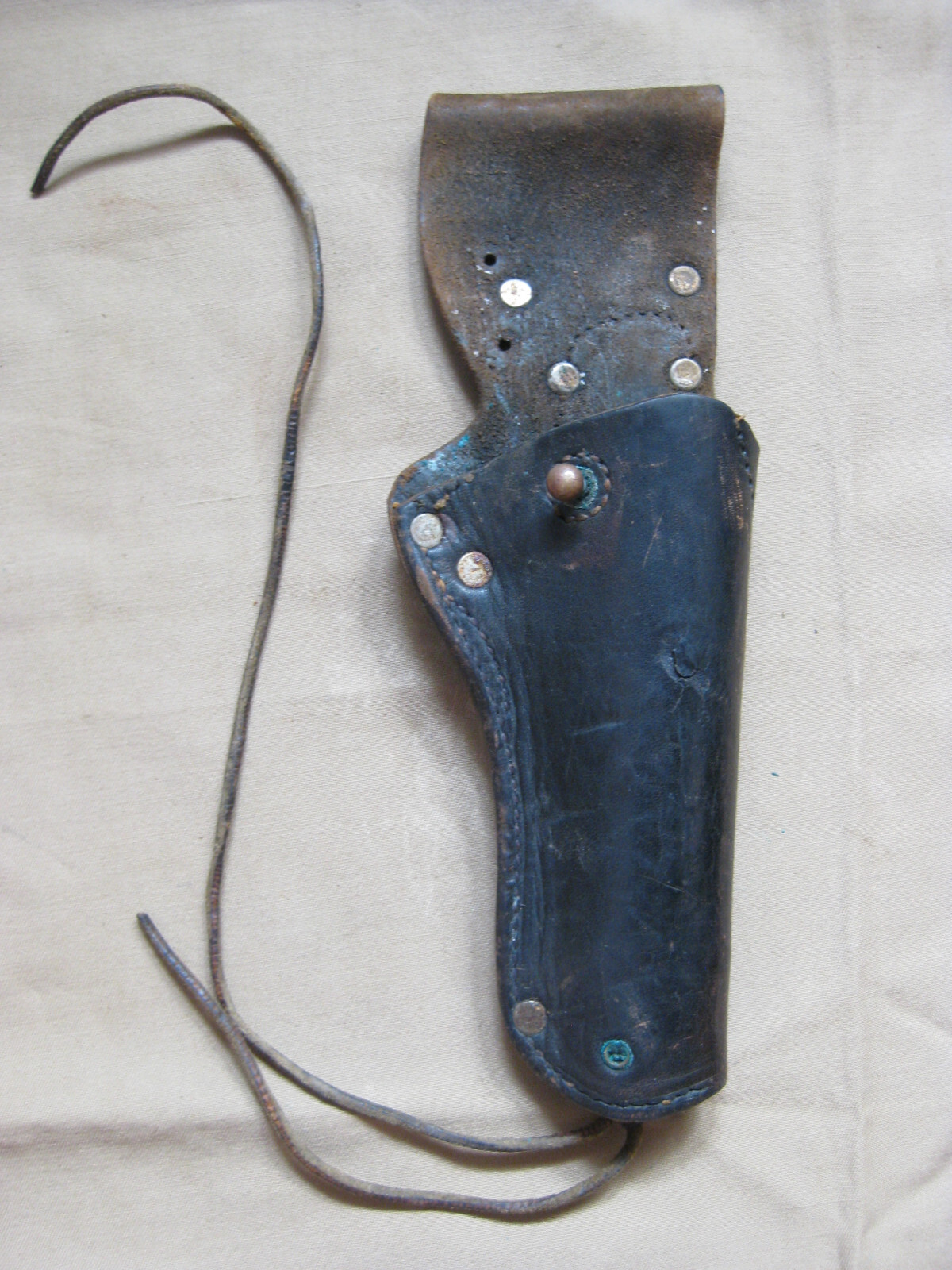 VINTAGE VIETNAM WAR IN COUNTRY MODIFIED REVOLVER LEATHER COWBOY STYLE HOLSTER