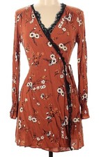 Miss Selfridge Long Sleeve Floral Wrap Dress NWT 6