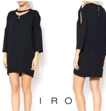 IRO ~ Alani ~ Black Cutout 3/4 Sleeve Size 40/ US 8 Ladies Mini Dress #C