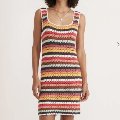 Marine Layer Fiona Crochet Dress Xs / Multi Stripe