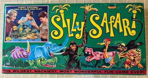Silly Safari Board Game by Topper Toys 1966 Vintage Retro