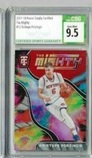 2017-18 Panini Totally Certified The Mighty Kristaps Pozingis CSG 9.5