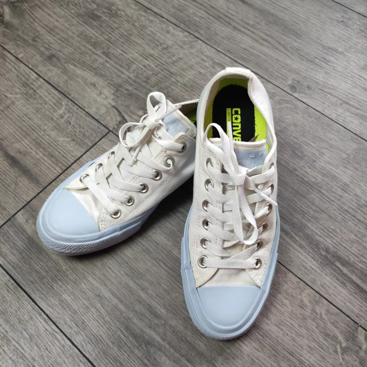 Hol kiezen De layout Converse All stars Lunarlon insole Chuck Taylor II Baby Blue & White Size  UK 5 | eBay