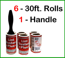 Lint Roller w/Handle 6 30 Feet long NOT sheets Stickiest Paper Made in USA 