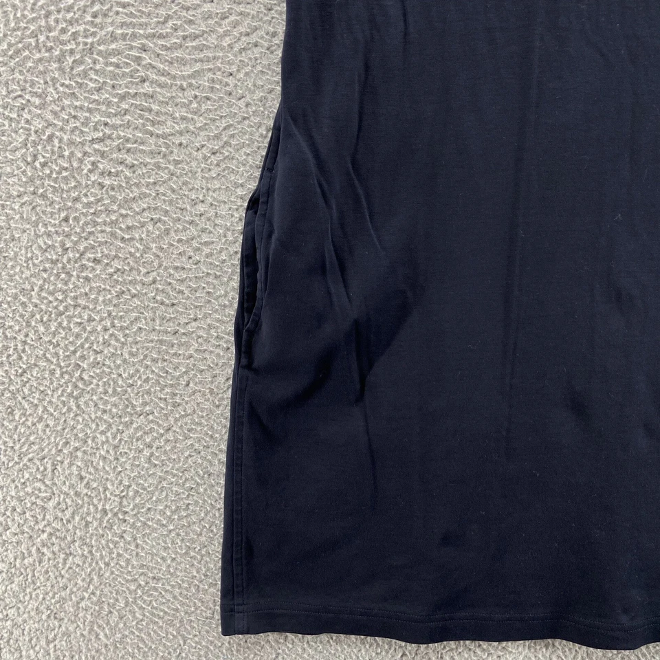 Camiseta de vestir Theory para mujer pequeña cincha manga corta bolsillos azul algodón pima Foto 4 de 4