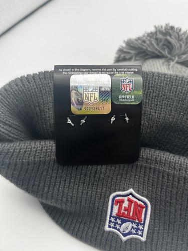 Philadelphia Eagles New Era Super Bowl LIX Opening Night Knit Hat Pom - Gray NWT - Picture 12 of 13