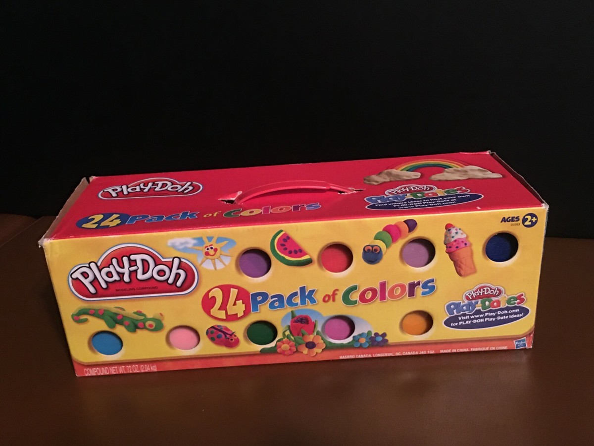 NEW Play-Doh Modeling Compound 24-Pck of Colors, Non-Toxic, Multi-Color 3oz  Each