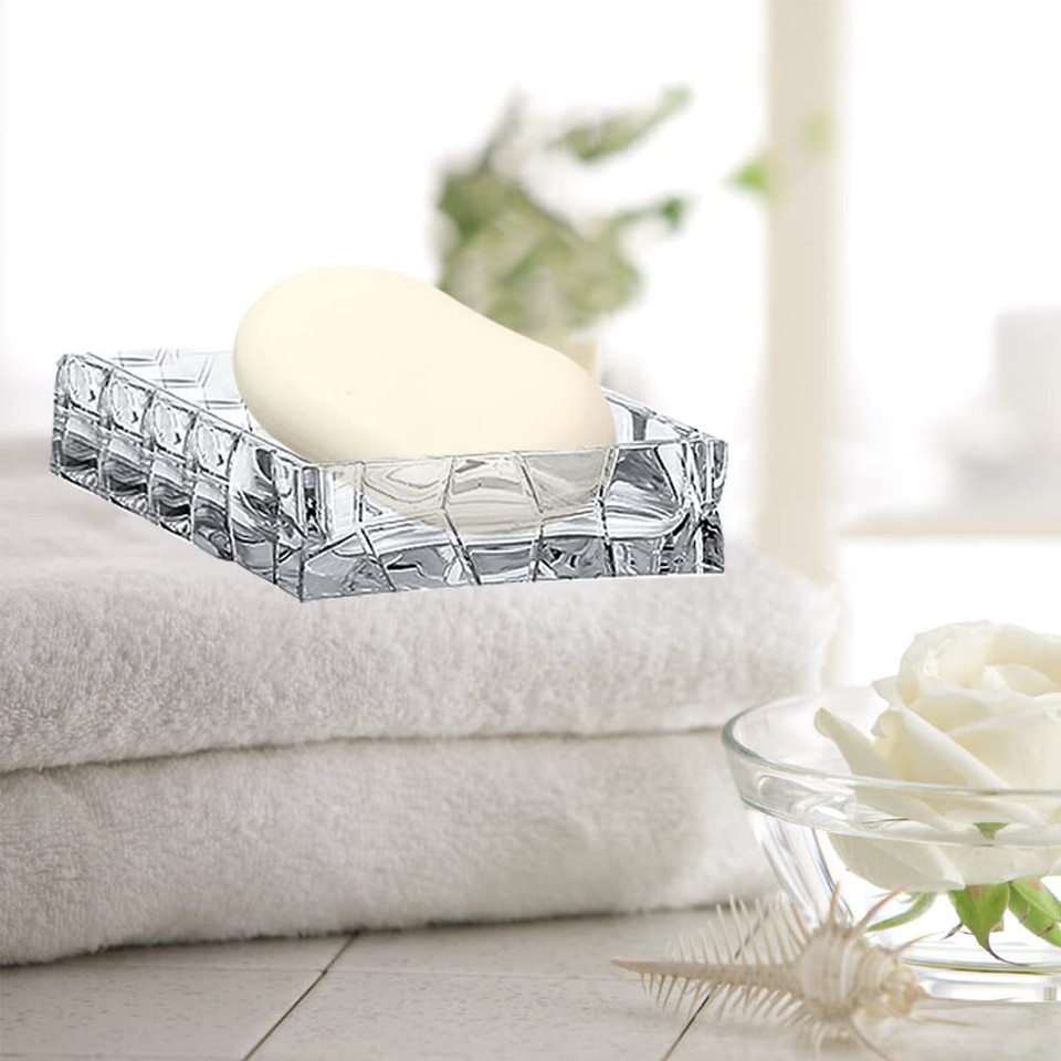 Clear Acrylic Bathroom Accessory Set, 5 Pcs Bathroom Accessories Set