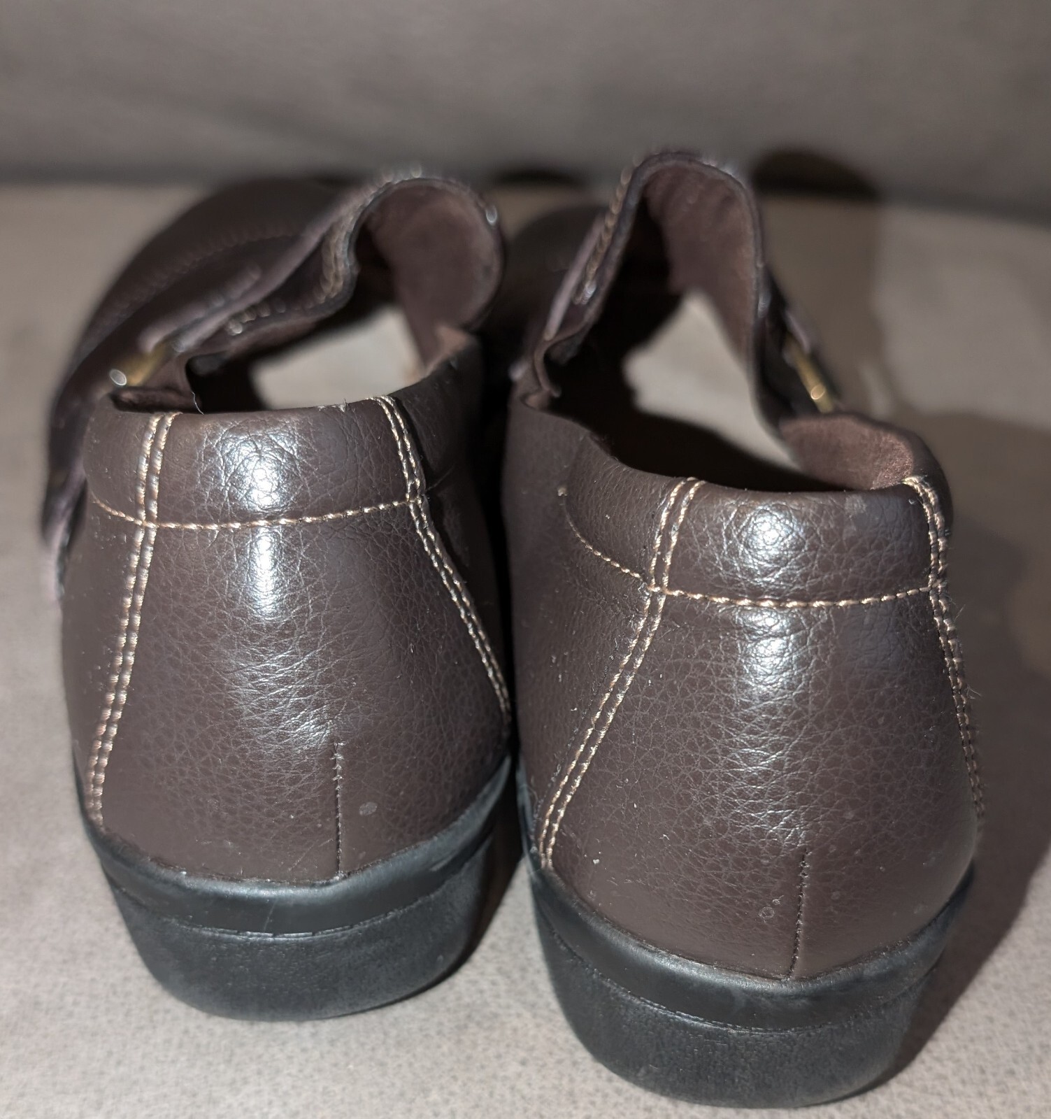 Collection By Clarks Brown Leather Loafers Size 1… - image 4