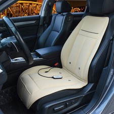 Us 12v 1xcar Seat Cover Cooling Heating Massage Pad Massage Cushion Beige