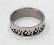 Ring Stainless Steel Etched Band Ring